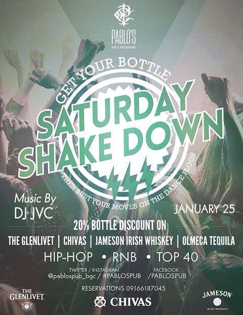 #SaturdayShakeDown at Pablo's Pub and Restaurant