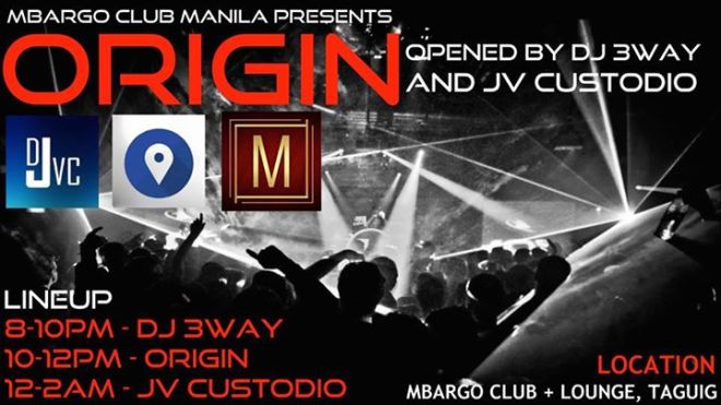 DJ JVC | Origin | DJ 3way | MBARGO CLUB Manila| November 8, 2014 