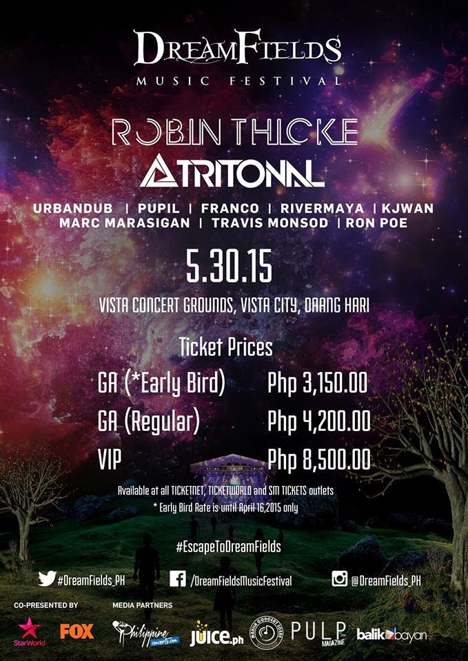 Dream Fields Music Festival | May 30, 2015 | VISTA CONCERT GROUNDS, VISTA CITY, DAANG&nbsp;HARI