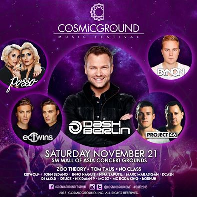 Cosmicground Music Festival Philippines | November 21, 2015 | SM Mall of Asia (MOA) Concert Grounds